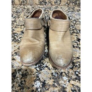 Frye side buckle ankle boots